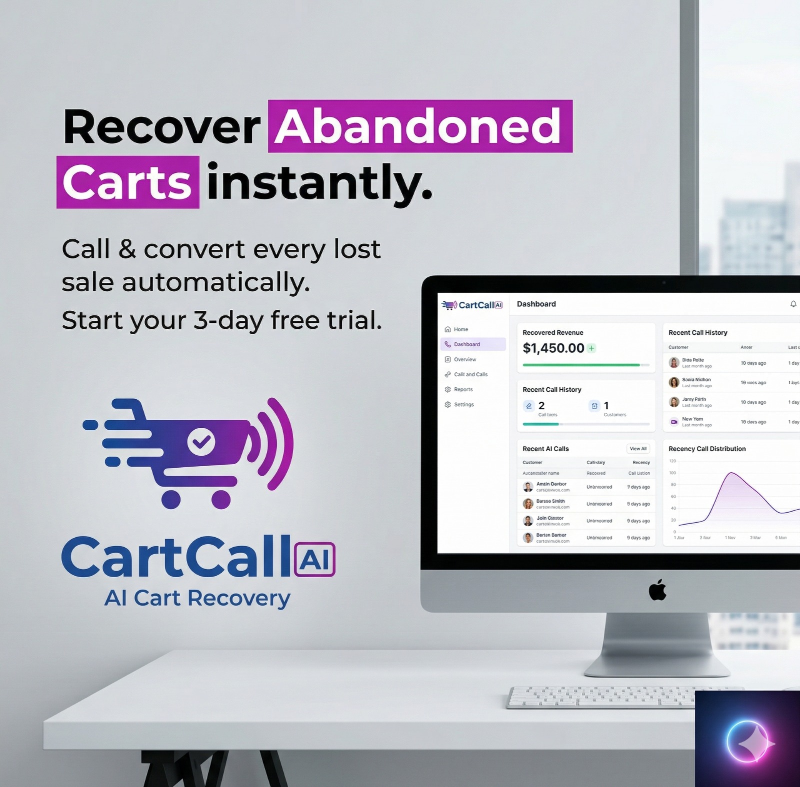 Recover carts on autopilot.
